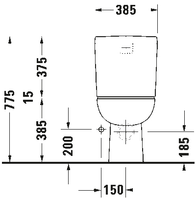 D-Code Унитаз комбинированный с вертикальным смывом 12