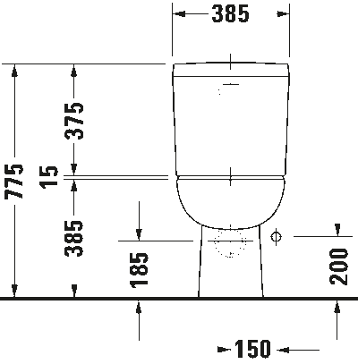 D-Code Унитаз комбинированный с вертикальным смывом 13