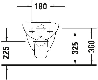 D-Code Унитаз подвесной компак с вертикальным смывом 14