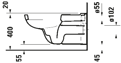 D-Code Унитаз подвесной Vital с вертикальным смывом 5
