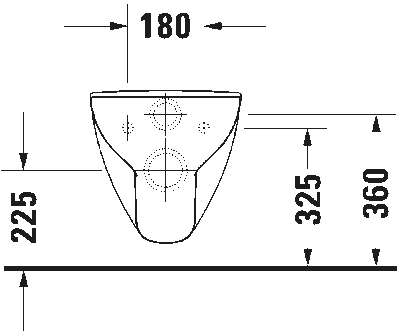 D-Code Унитаз подвесной Vital с вертикальным смывом 7