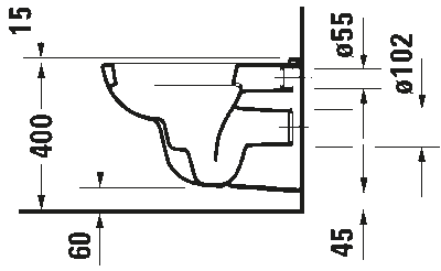 D-Code Унитаз подвесно с вертикальным смыво © 4 15