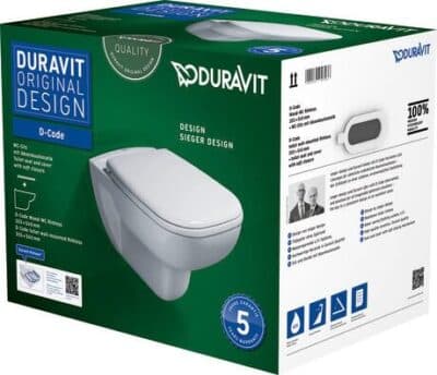 D-Code Унитаз подвесной Duravit Rimless® в комплекте (Унитаз подвесной Duravit Rimless® 1