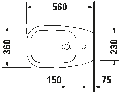 D-Code Биде напольное с переливом 3