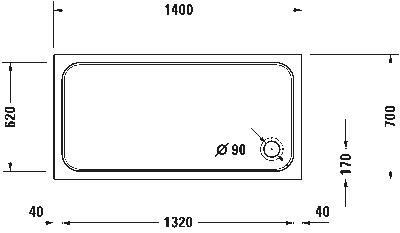 D-Code Душевой поддон прямоугольный вариант 4