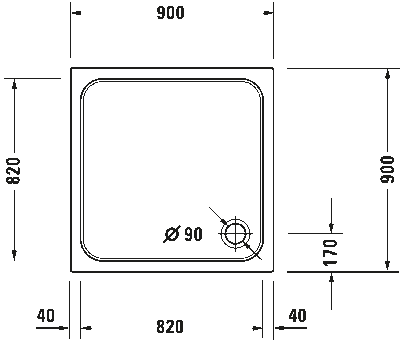 D-Code Душевой поддон квадратный вариант 11