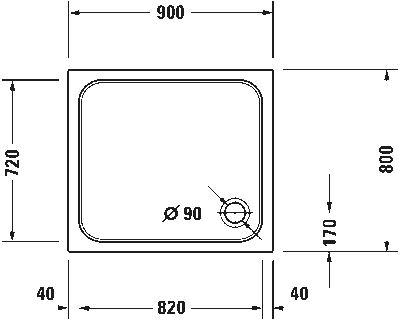 D-Code Душевой поддон прямоугольный вариант 4