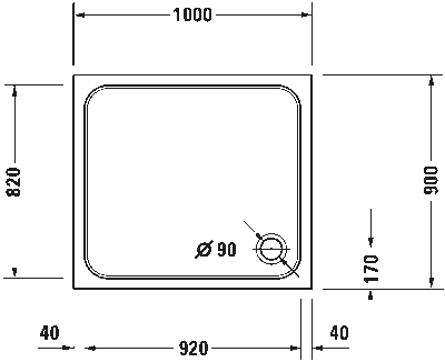 D-Code Душевой поддон прямоугольный вариант 4