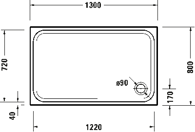 D-Code Душевой поддон прямоугольный вариант 4