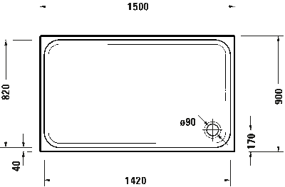 D-Code Душевой поддон прямоугольный вариант 4