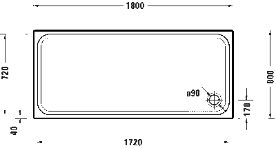 D-Code Душевой поддон прямоугольный вариант 4