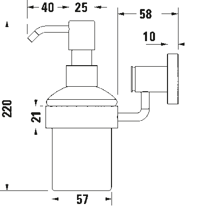 D-Code Дозатор для мыла для подвесного монтажа 4