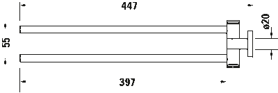 D-Code Полотенцедержатель с двумя подвижными ручками 4