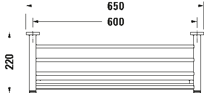 D-Code Полочка для полотенец. Крепление на стене 4