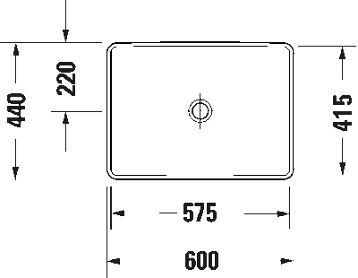 D-Neo Умывальник встраиваемый для встраивания сверху 6
