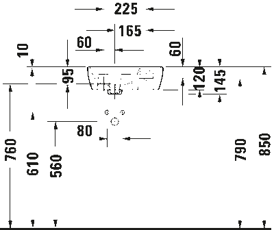 D-Neo Умывальник для рук без перелива 6