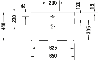 D-Neo Умывальник с переливом 14
