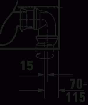 D-Neo Унитаз напольный комбинированный Duravit Rimless без смывного края 16