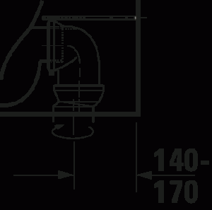 D-Neo Унитаз напольный комбинированный Duravit Rimless без смывного края 17