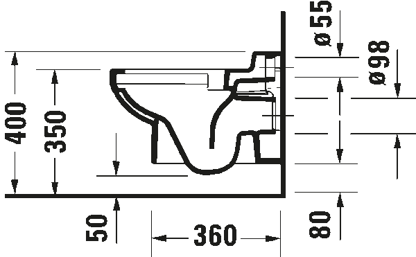 Настенный унитаз Duravit Rimless® — изображение 4