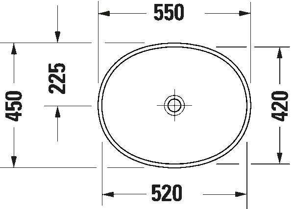 Овальная накладная раковина Balcoon 550x450 мм — изображение 26